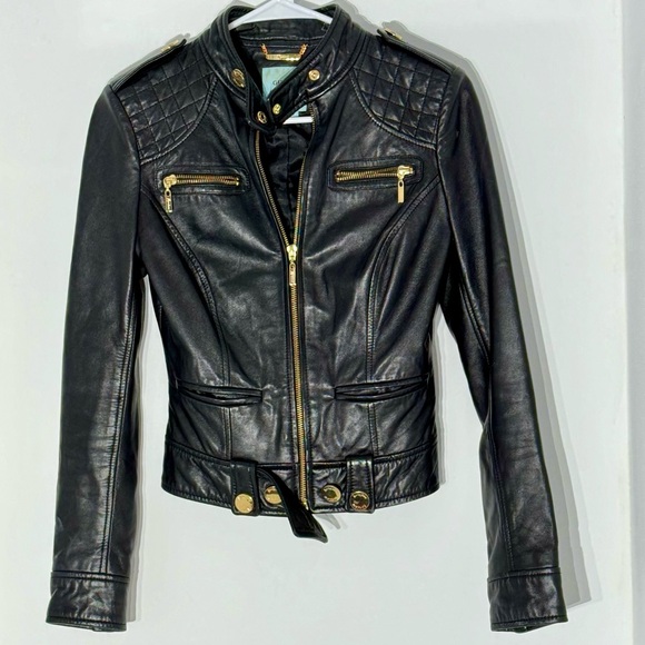 Guess XS 100% lamb leather jacket excellent condition - Picture 1 of 2